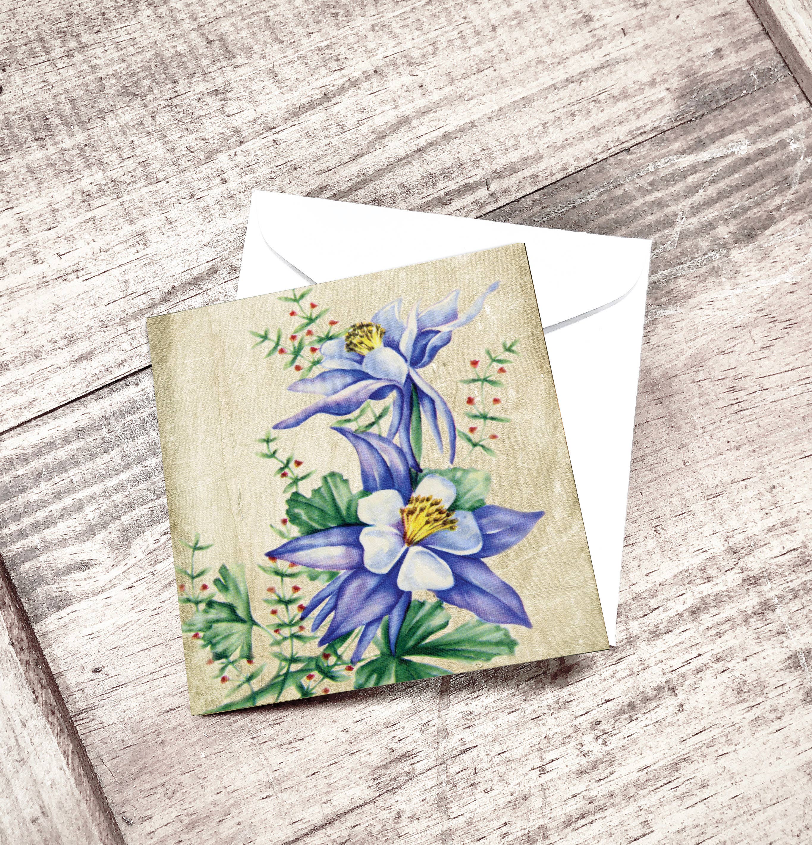 Yesterday's Best - Wholesale Everyday Greeting Card - Purple Flowers Mini Card0