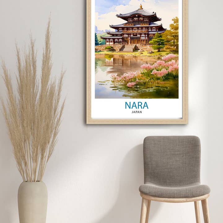 InkNPrintz – wholesale Art print – Nara Japan Travel Poster Nara2