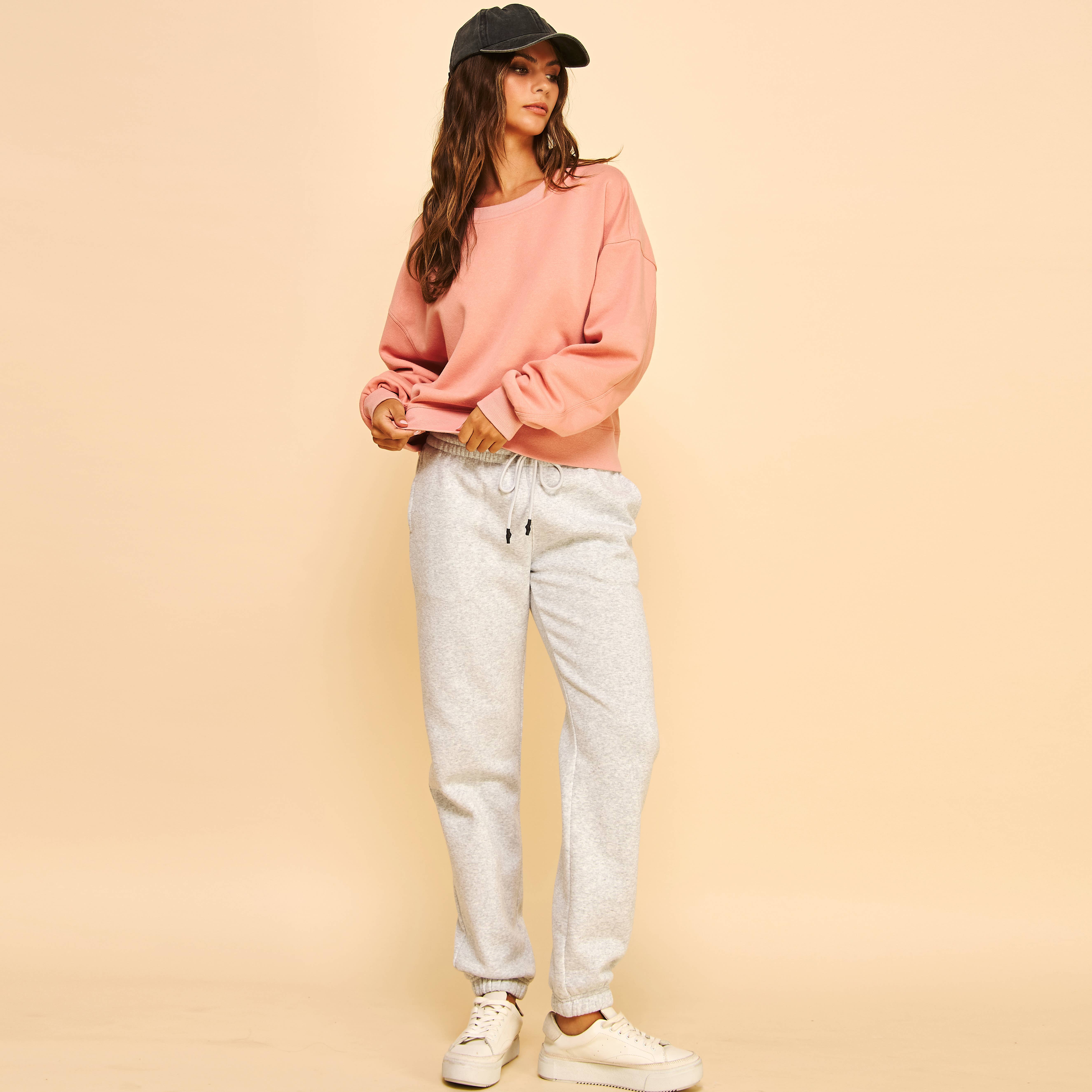 FREEZIA - Vente Sweat-shirt – femme - SWEAT-SHIRT COURT À COL ROND EN MOLLETON ULTRA DOUX-FZ00071