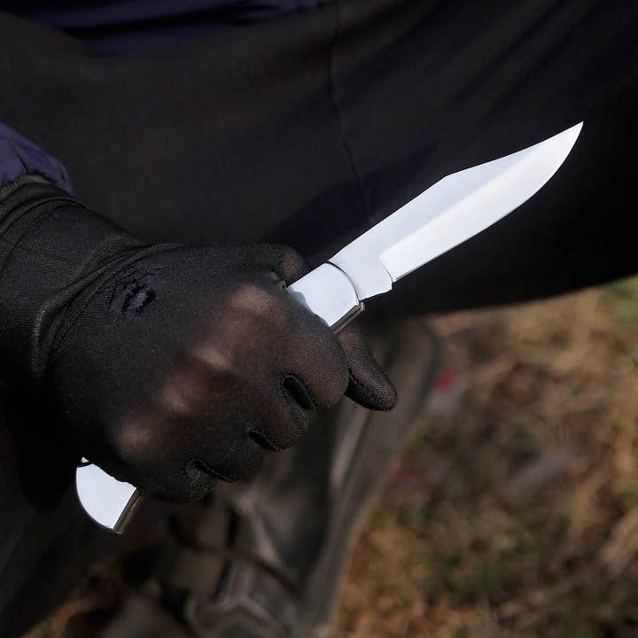 Shokunin USA - Vendita all'ingrosso Coltellino tascabile/portacoltellino - Coltello tascabile Buck con manico in legno diamantato3