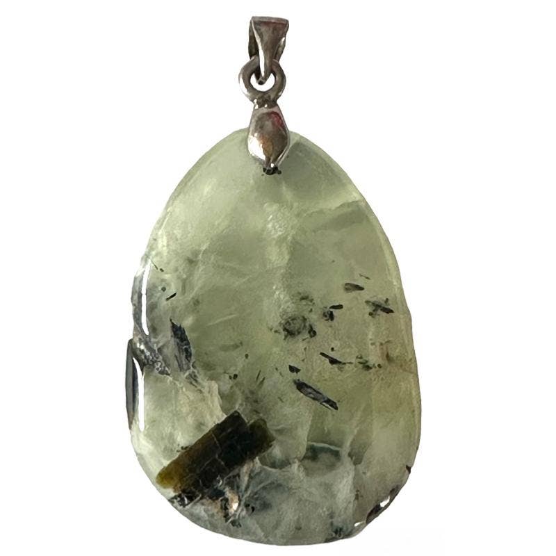 La Boîte à Cailloux - Wholesale Individual Charm/Pendant - Prehnite Pendant South Africa A (flat stone)0