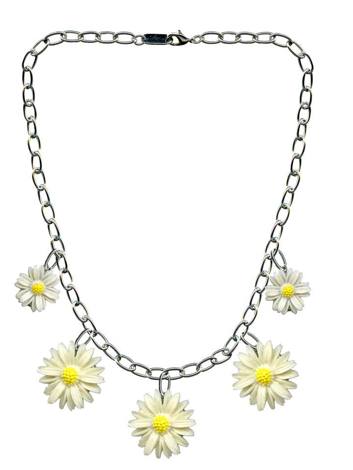 Necklace - Retro Daisy Charm for wholesale by Classic Hardware