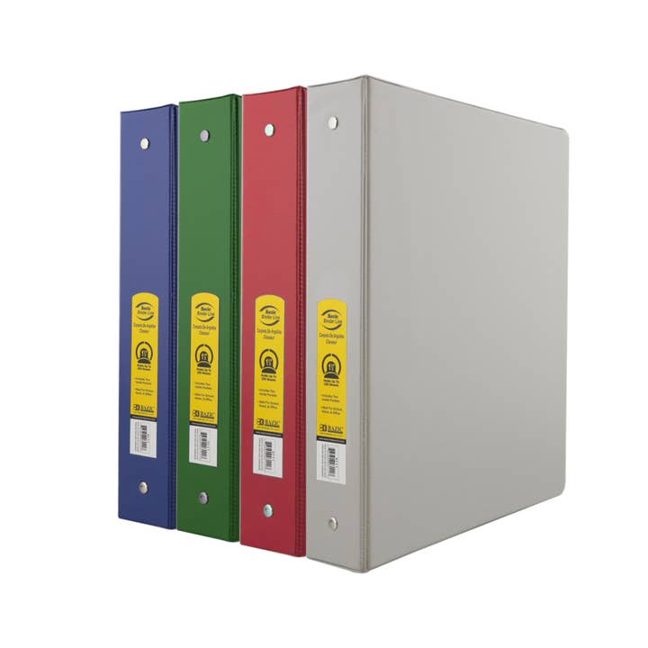 BAZIC Products - Wholesale Binder - 1.5" Assorted Color 3-Ring w/ 2-Pockets