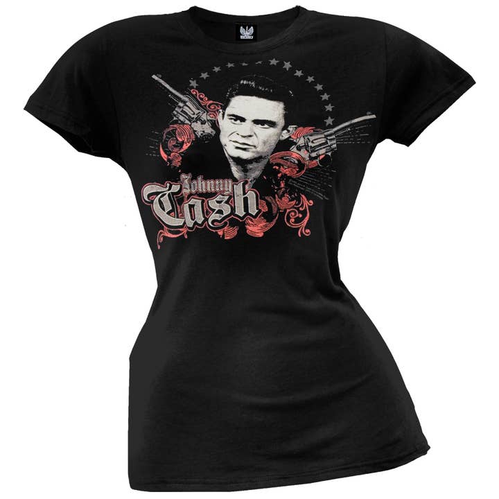 Johnny Cash - Stare Women's Juniors T Shirt for wholesale by Official Store