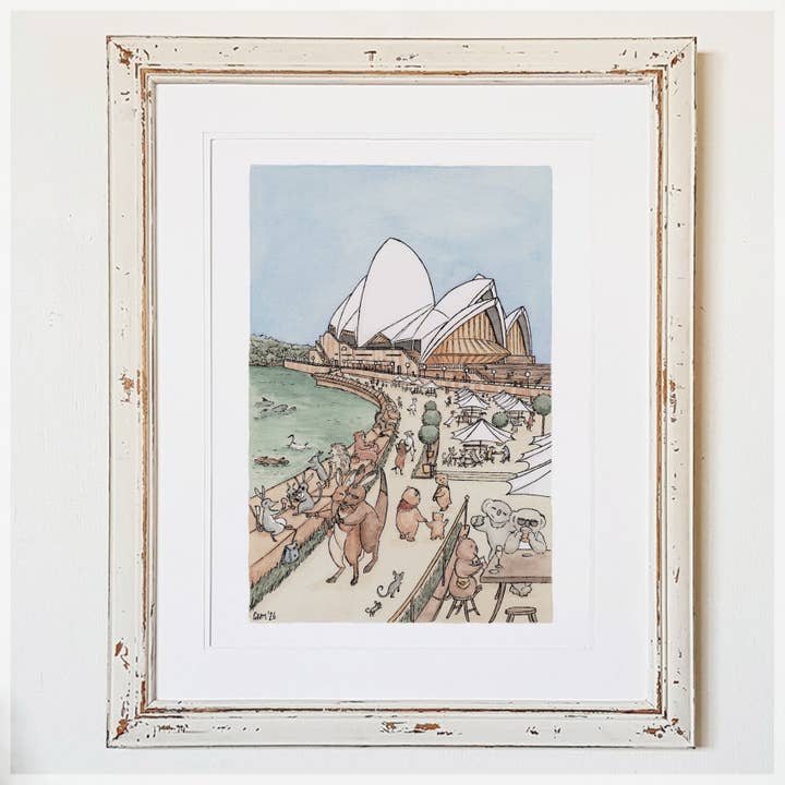 Opera House Outing - A3 Art Print for wholesale by Erlenmeyer Art