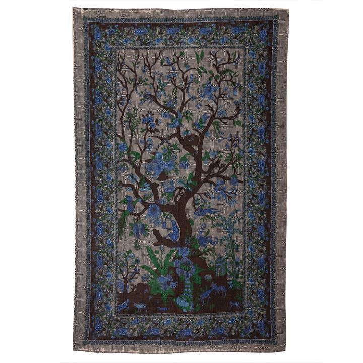 Tree Of Life Tan Indian Tapestry for wholesale by Official Store