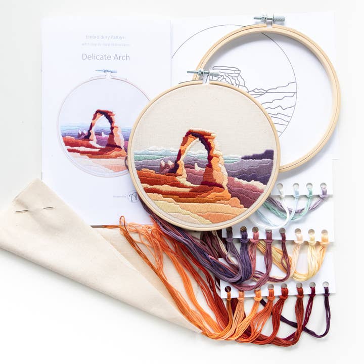 Angiels Art - Wholesale Embroidery/Cross Stitch Supplies - Delicate Arch DIY Embroidery Kit