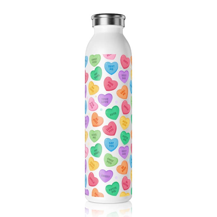 Conversation Hearts geïsoleerde fles met deksel voor wholesale door Filtered Finesse