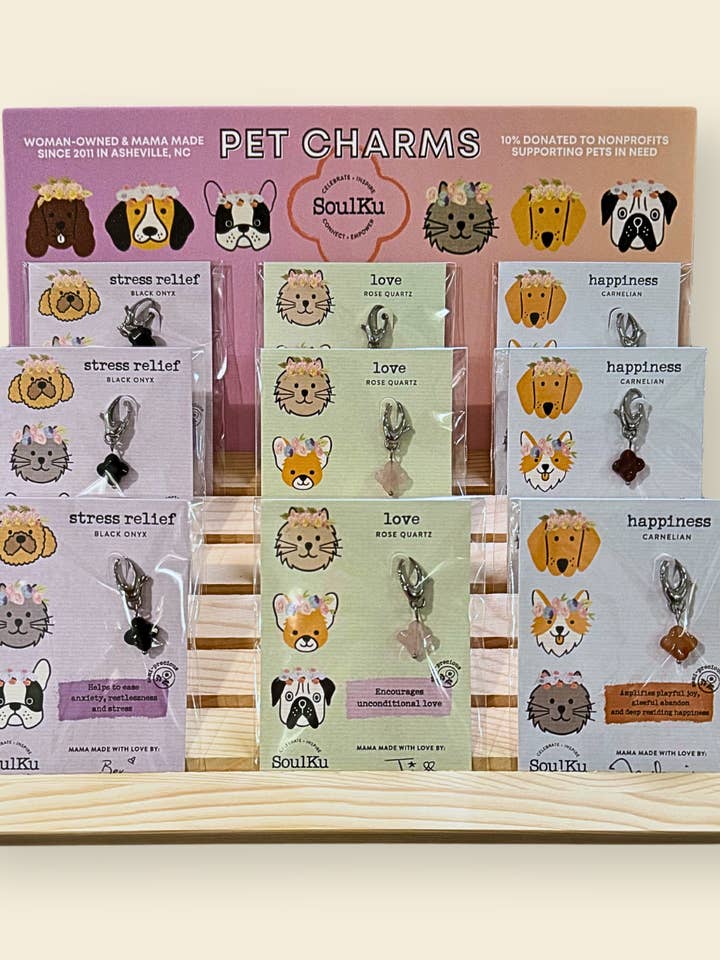 Kleine Thekenauslage für Haustier-Charms für den Großhandel von SoulKu