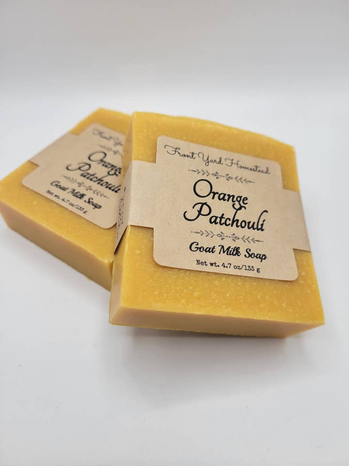 Savon Patchouli à l'orange pour la vente par Front Yard Homestead Soap