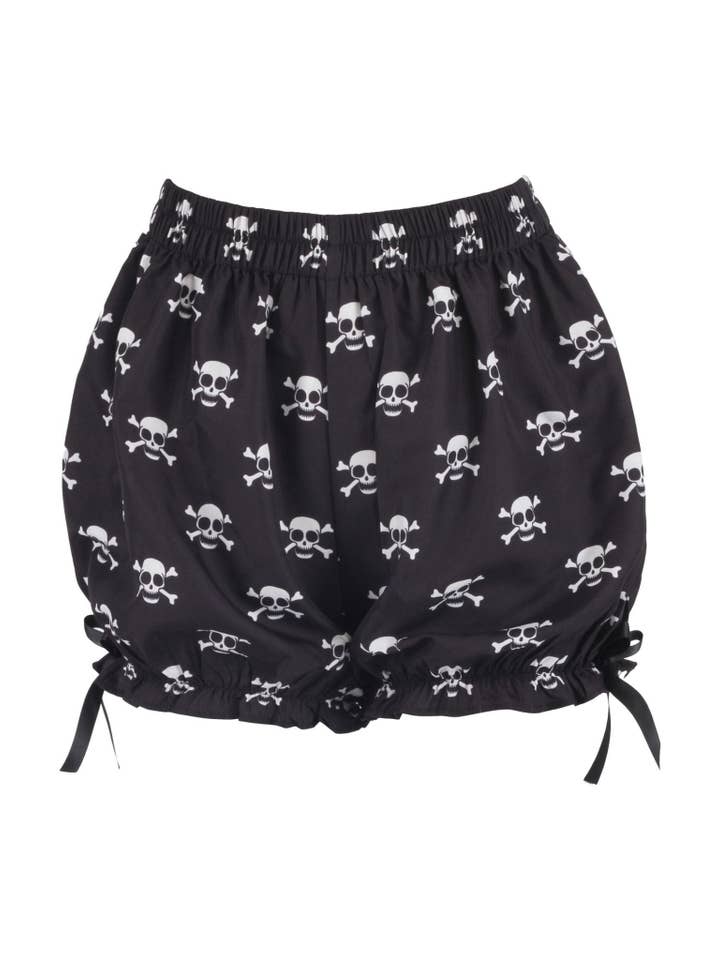 Daisy Corsets - Wholesale Underwear – Women's - Skull Print Pirate Crepe Bloomers2
