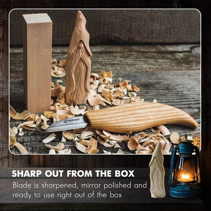 BeaverCraft - Wholesale DIY Craft Kit - DIY03 - Wizard Carving Kit - Complete Starter Whittling Kit