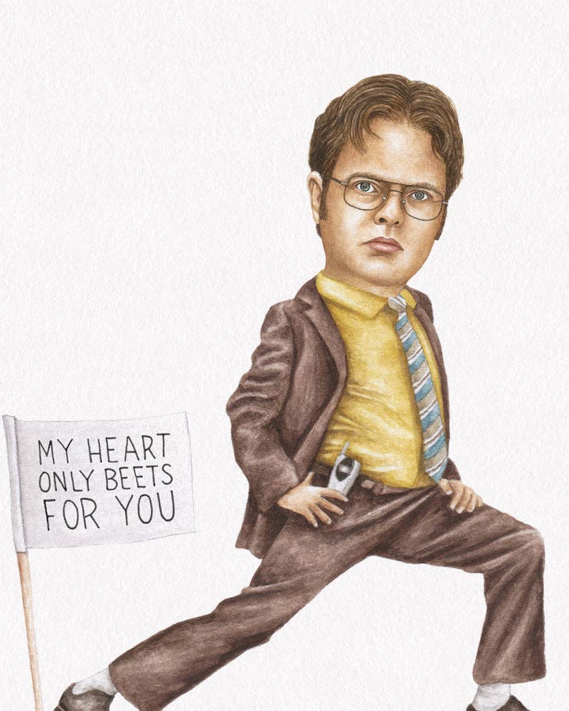 Celebs on Sandwiches - Wholesale Art Print - Dwight Schrute - The Office - Watercolor Print1