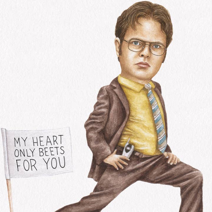 Celebs on Sandwiches - Wholesale Art Print - Dwight Schrute - The Office - Watercolor Print1
