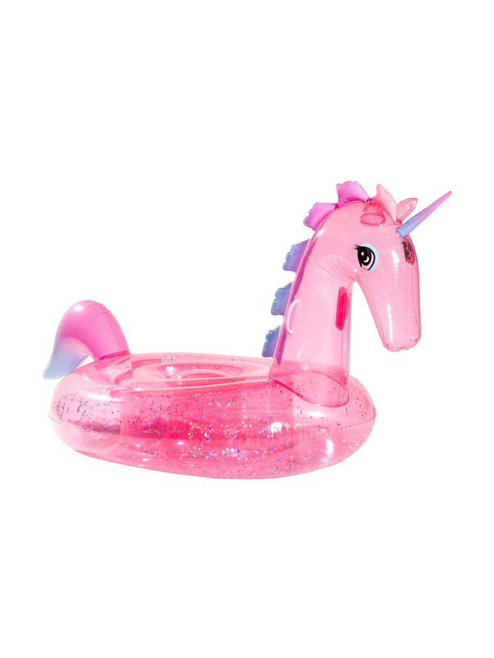 Clear Pink Glitter Unicorn for wholesale by FUNBOY