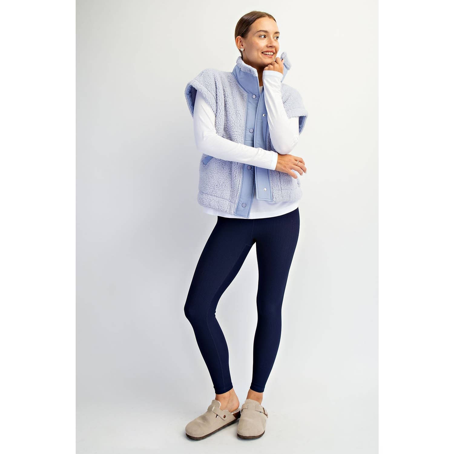 Rae Mode - Wholesale Athletic Jacket - Women's - OVERSIZED MICRO SHERPA VEST22