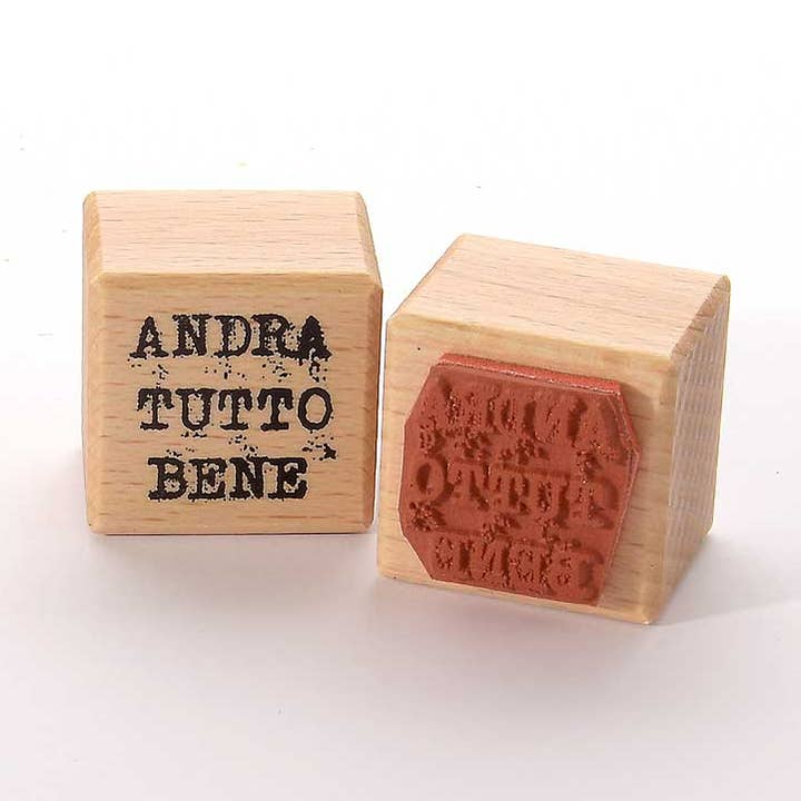 Stämpel: Andra Tutto Bene · Italiensk text för wholesale av Heindesign