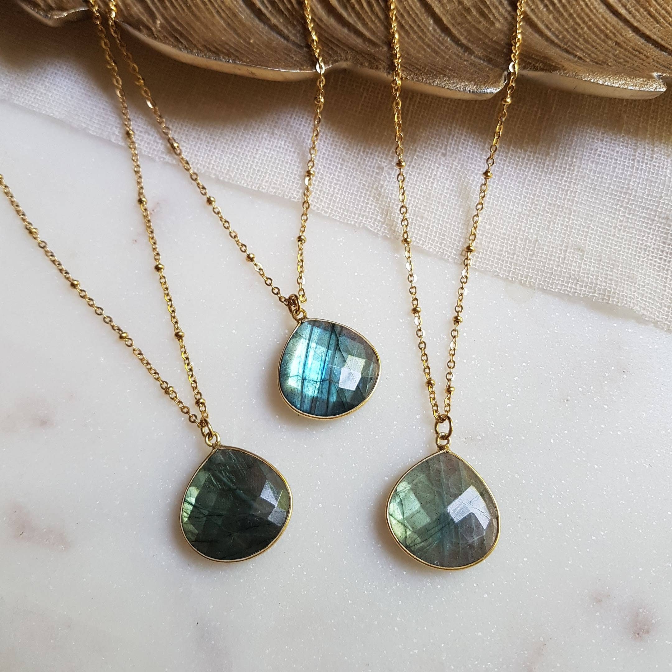 GINANDGER - Wholesale Pendant/Charm Necklace - COLLIER JUSTINE LABRADORITE4