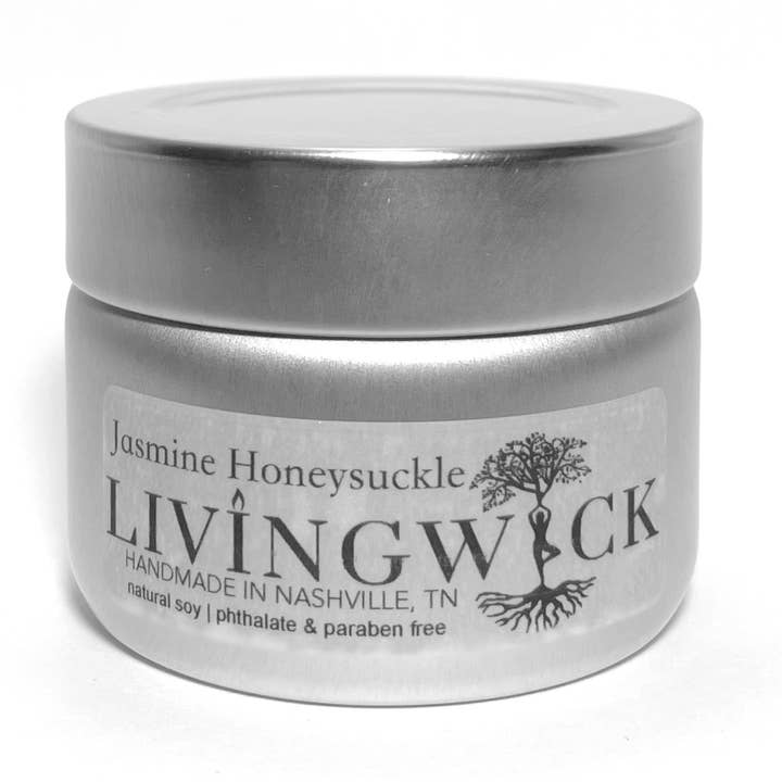 Jasmine Honeysuckle - Hand Poured Soy Candle - 3oz for wholesale by LIVINGWICK