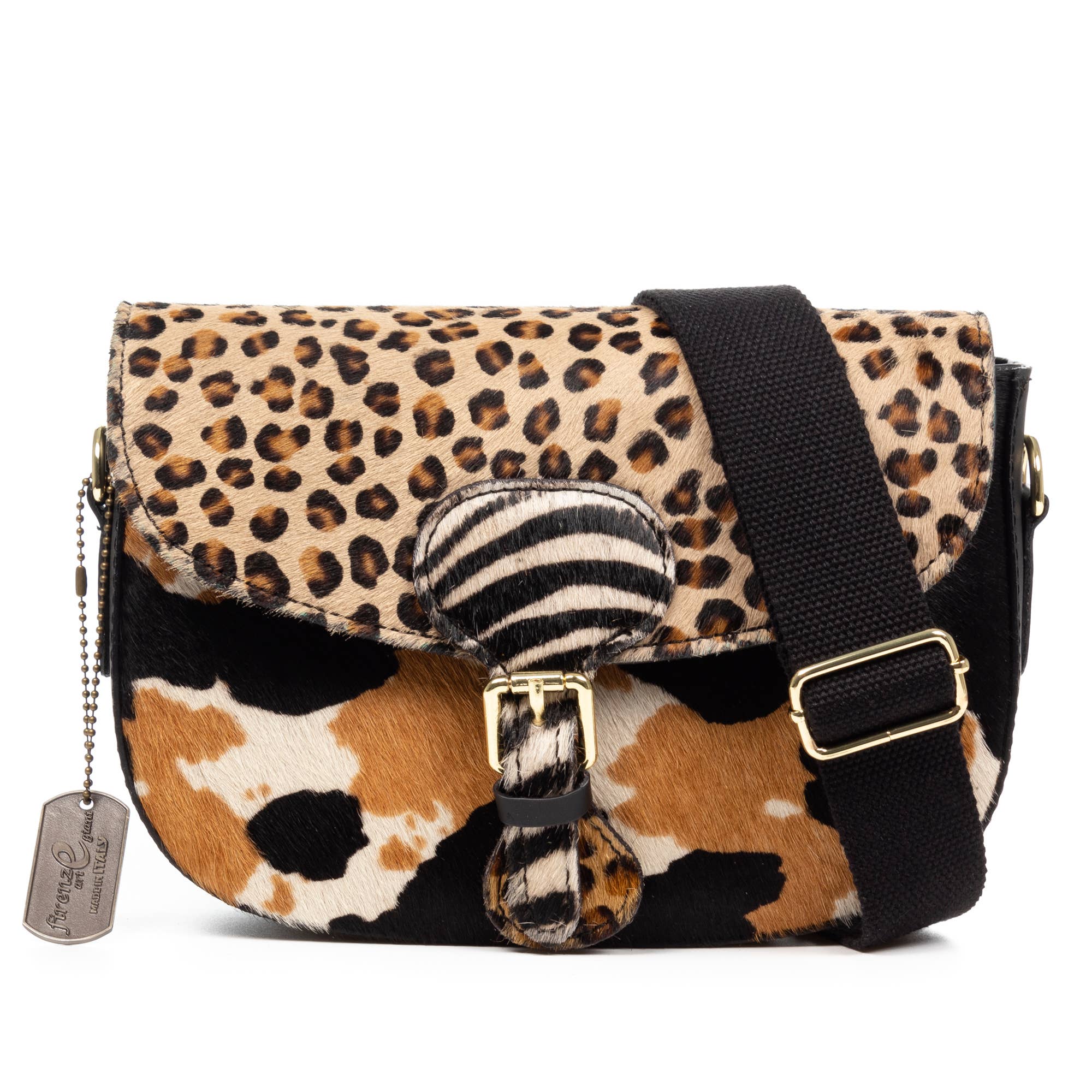FIRENZE ARTEGIANI - Wholesale Shoulder Bag - Women's - Anghiari shoulder bag. Genuine Cavallino animal print leather.30
