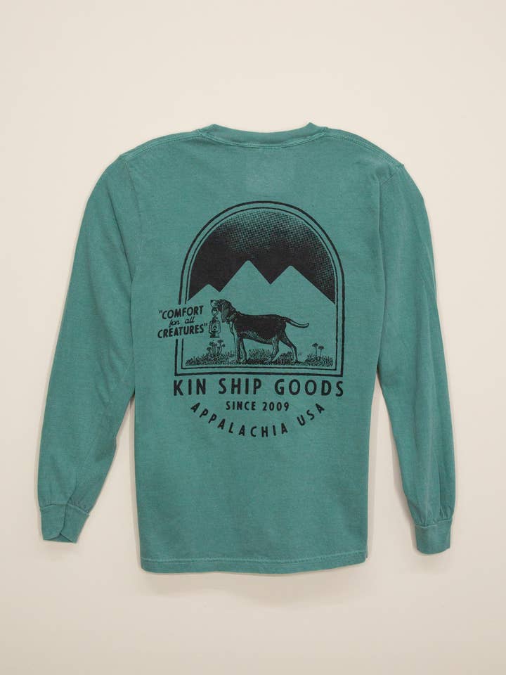 Beagle Long Sleeve Pocket Tee for wholesale by Kin Ship Goods