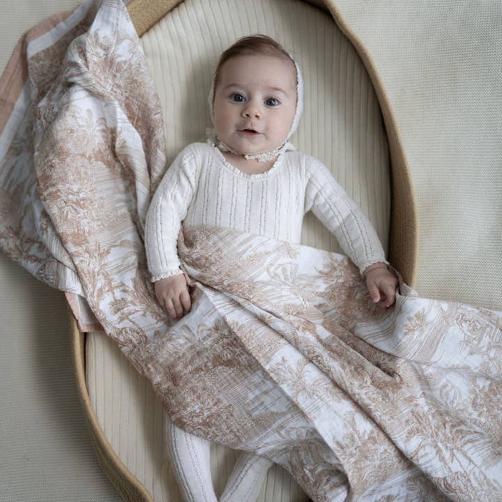 Neutral Jungle Toile Muslin Blanket and other Purchase Wholesale jungle mat. Free Returns & Net 60 Terms on Faire trending on Faire.