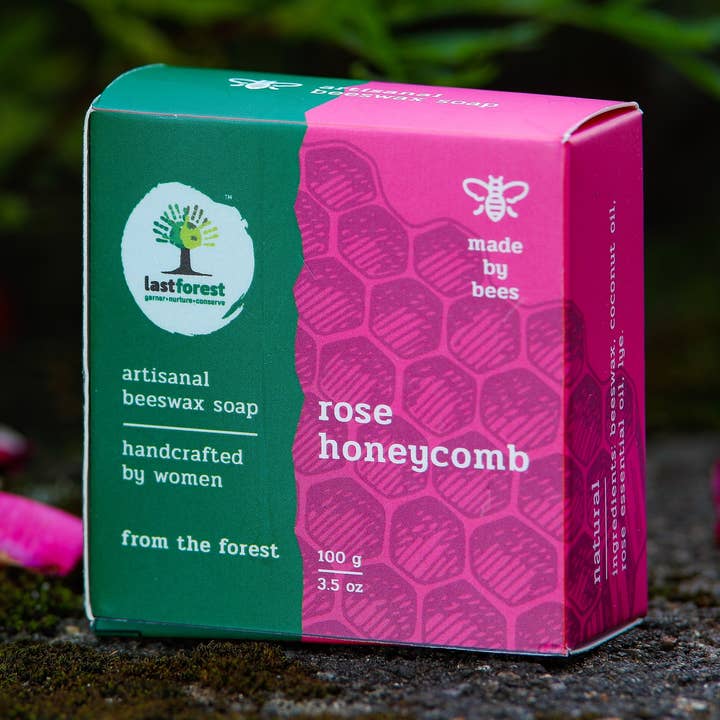 100 g honingraat rozenzeep voor wholesale door Ethikela KLG