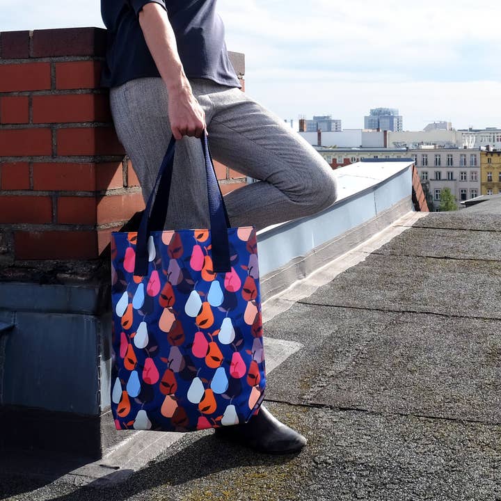 Ikuri - Wholesale Grocery/Shopping Bag - Shopper bag made of tarpaulin - Tote bag Peras blue4