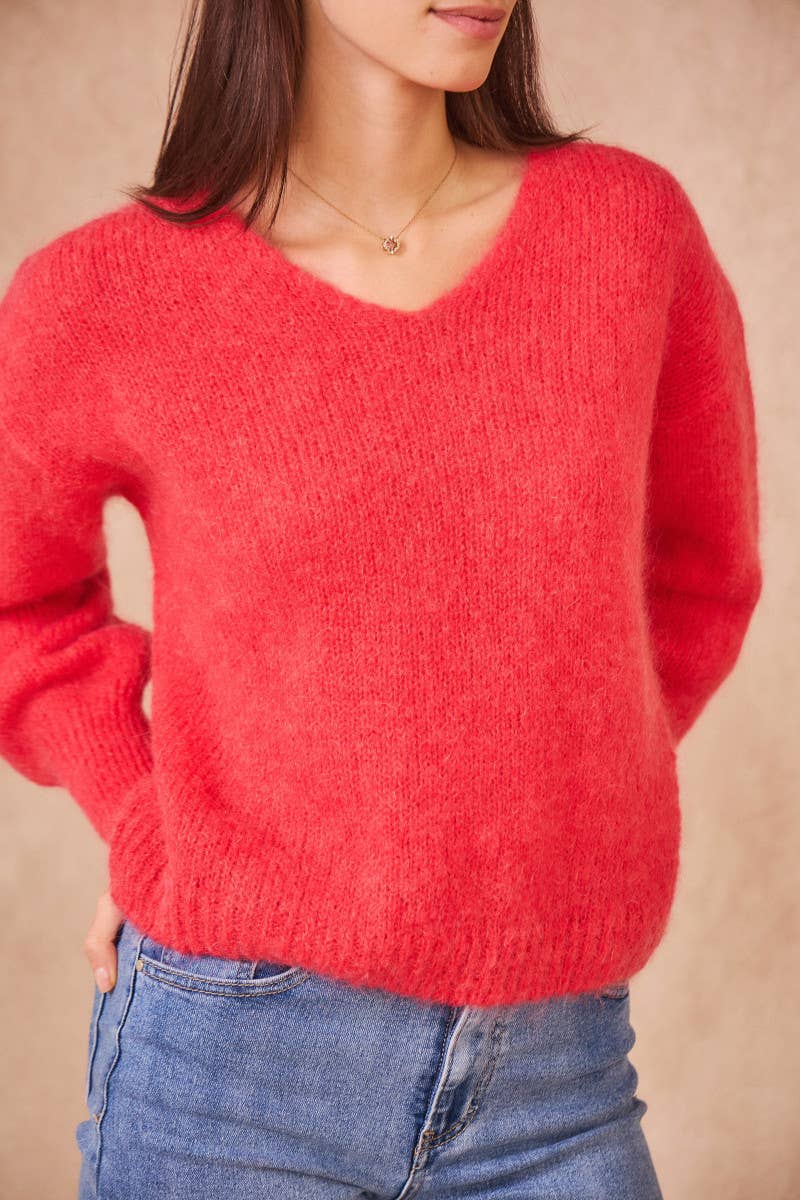 Calie Paris - Wholesale Knit Sweater - Women's - V-Neck Kid Mohair Sweater24