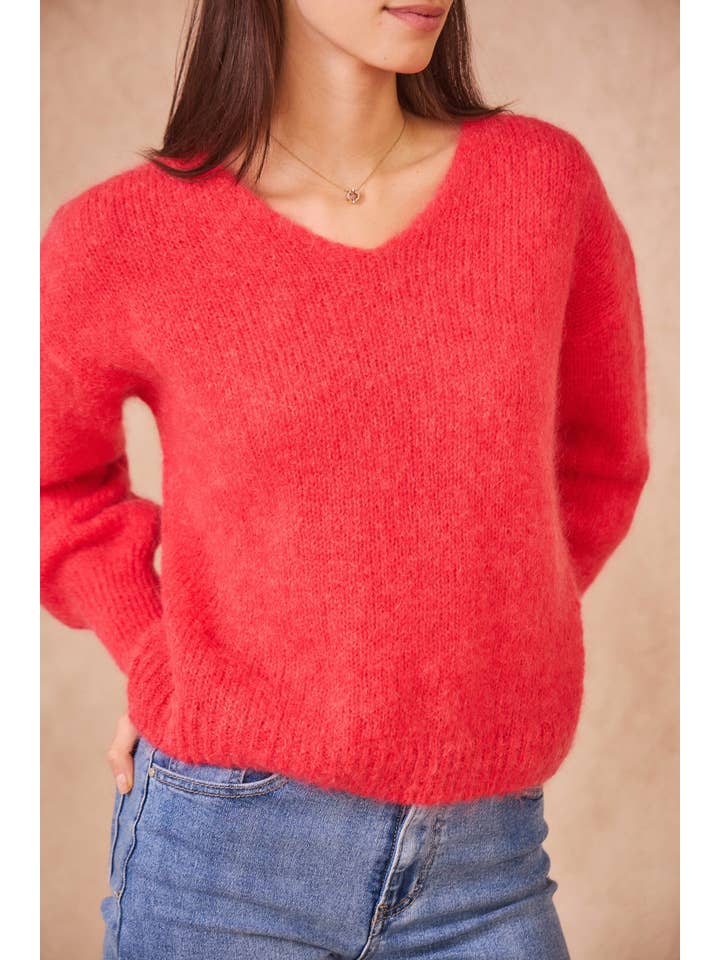 Calie Paris - Wholesale Knit Sweater - Women's - V-Neck Kid Mohair Sweater24