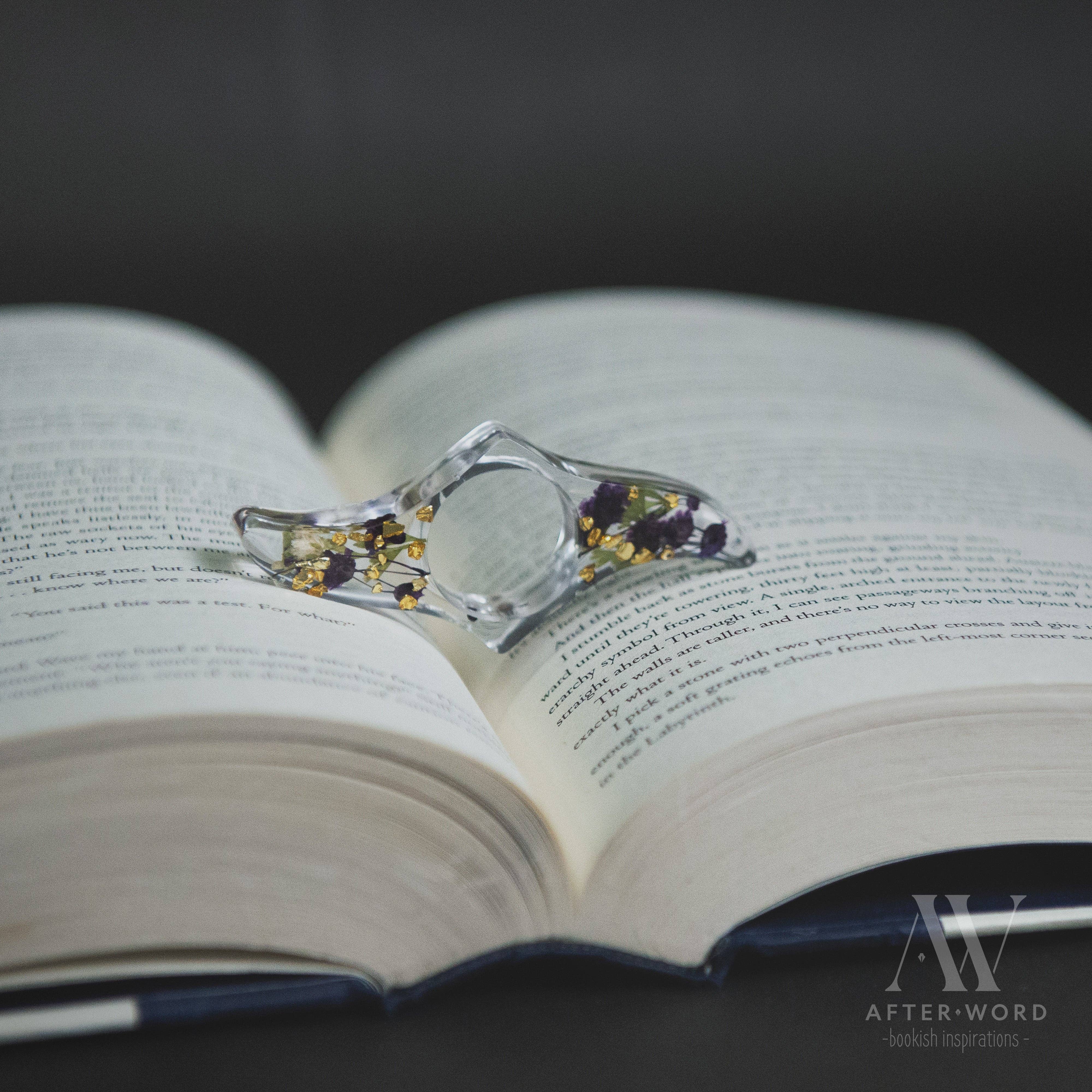 After Word - Wholesale Bookmark - Floral Resin Page Holders10