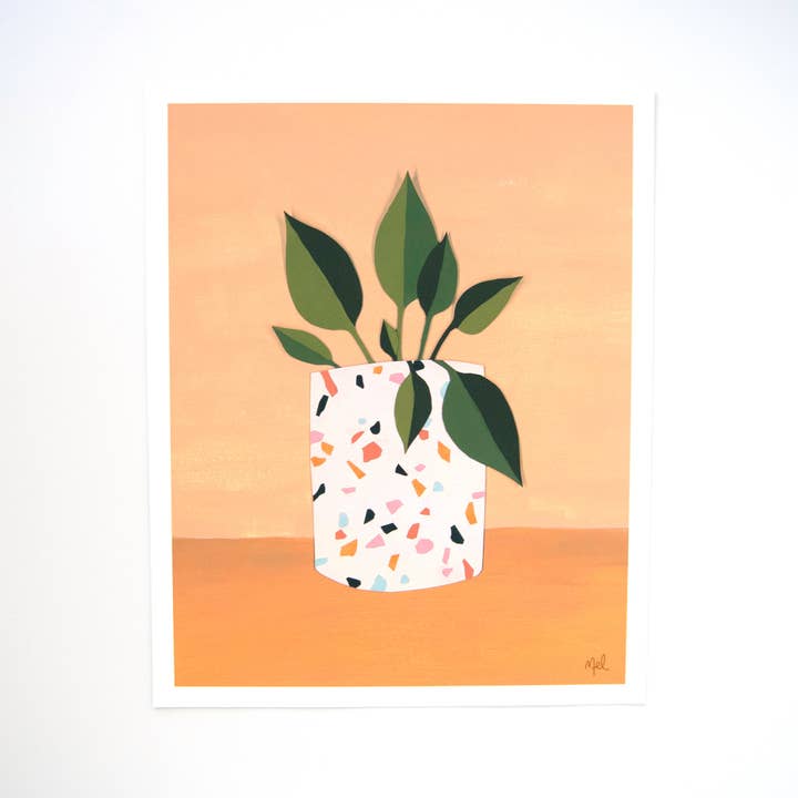 Melanie Gehrke Fine Art Studio - Wholesale Art Print - "Sunny Jade Pothos" A Vertical Print