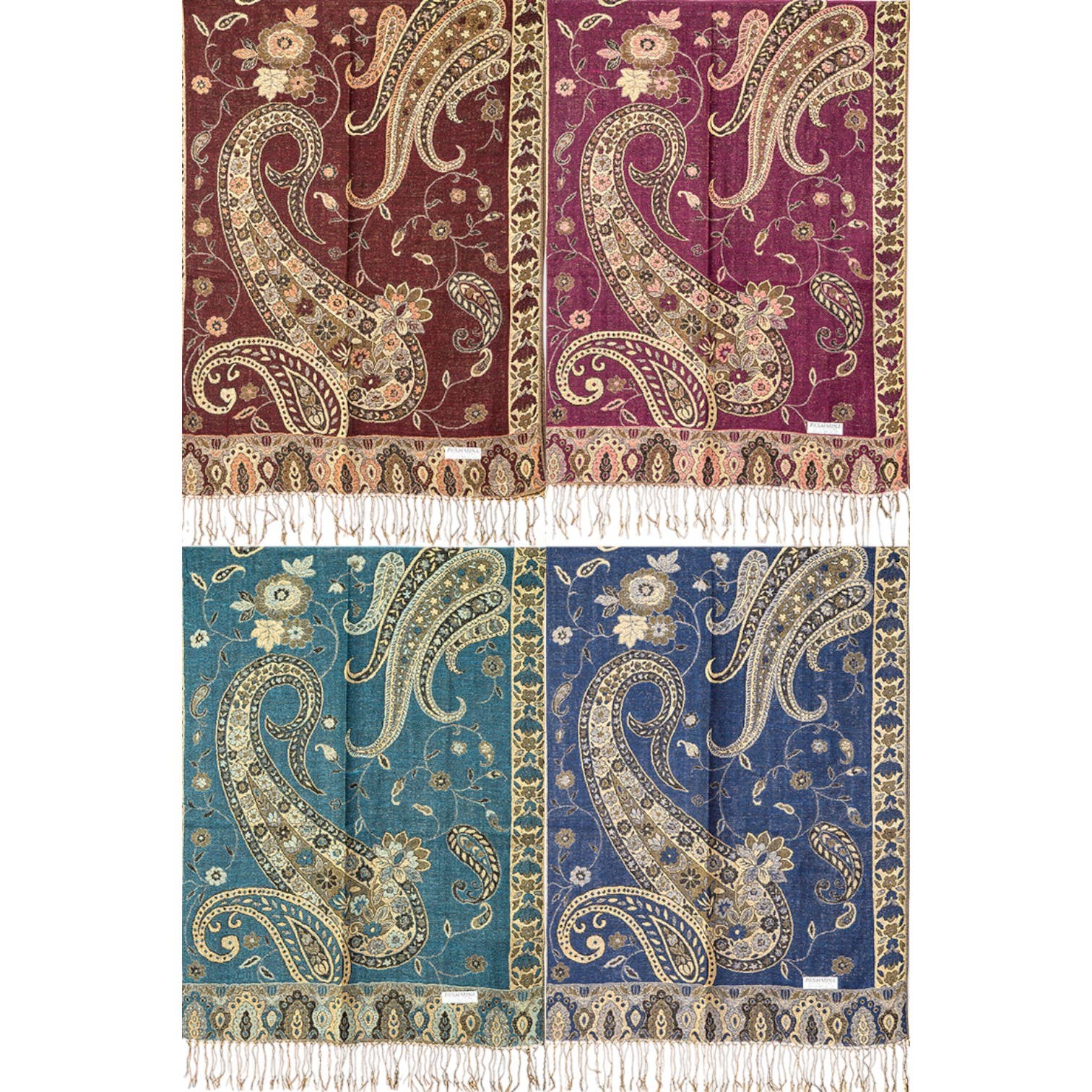 LA Jewelry Plaza - Wholesale Wrap - Women's - Paisley Intarsia Pashmina Set5