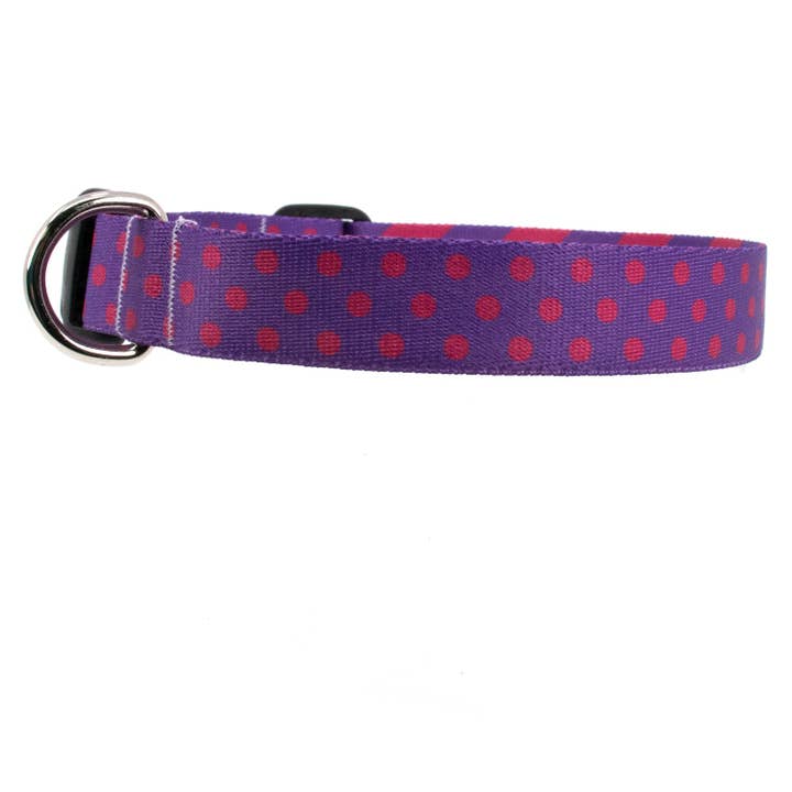 Collier pour chien Magenta Dots - Fabriqué aux États-Unis pour la vente par Buttonsmith