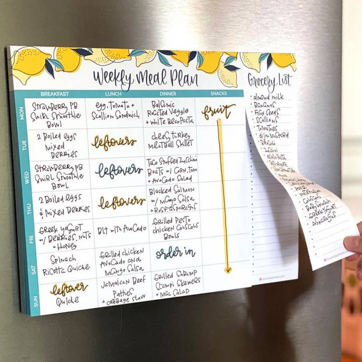 bloom daily planners - Wholesale Planner - 8.5x11 Horizontal Meal Planning Pad with Magnet