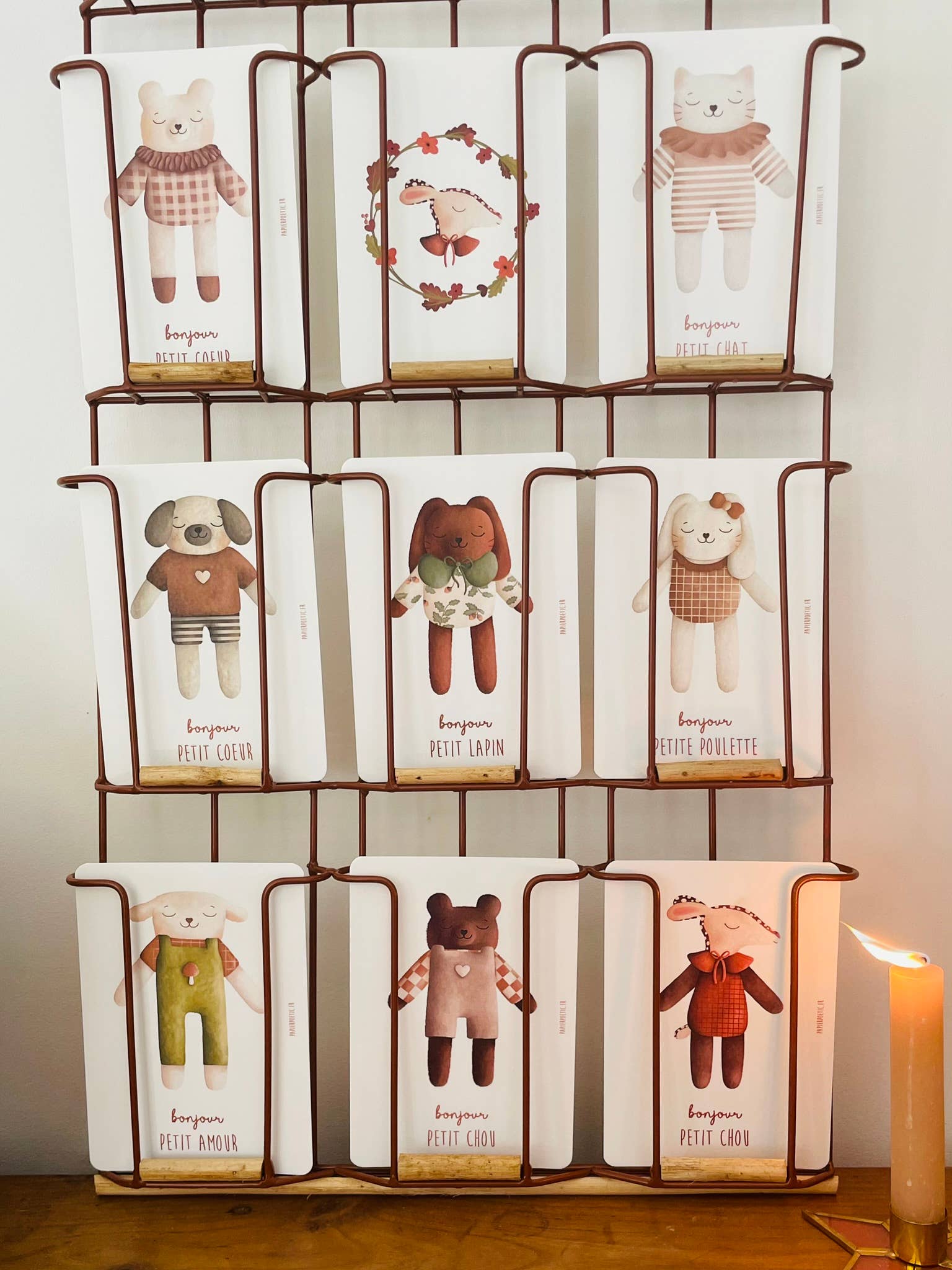 Papier Poetic - Vendita all'ingrosso Biglietto di auguri per la nascita - Cartolina / Biglietto « White Sheep Doudou »2