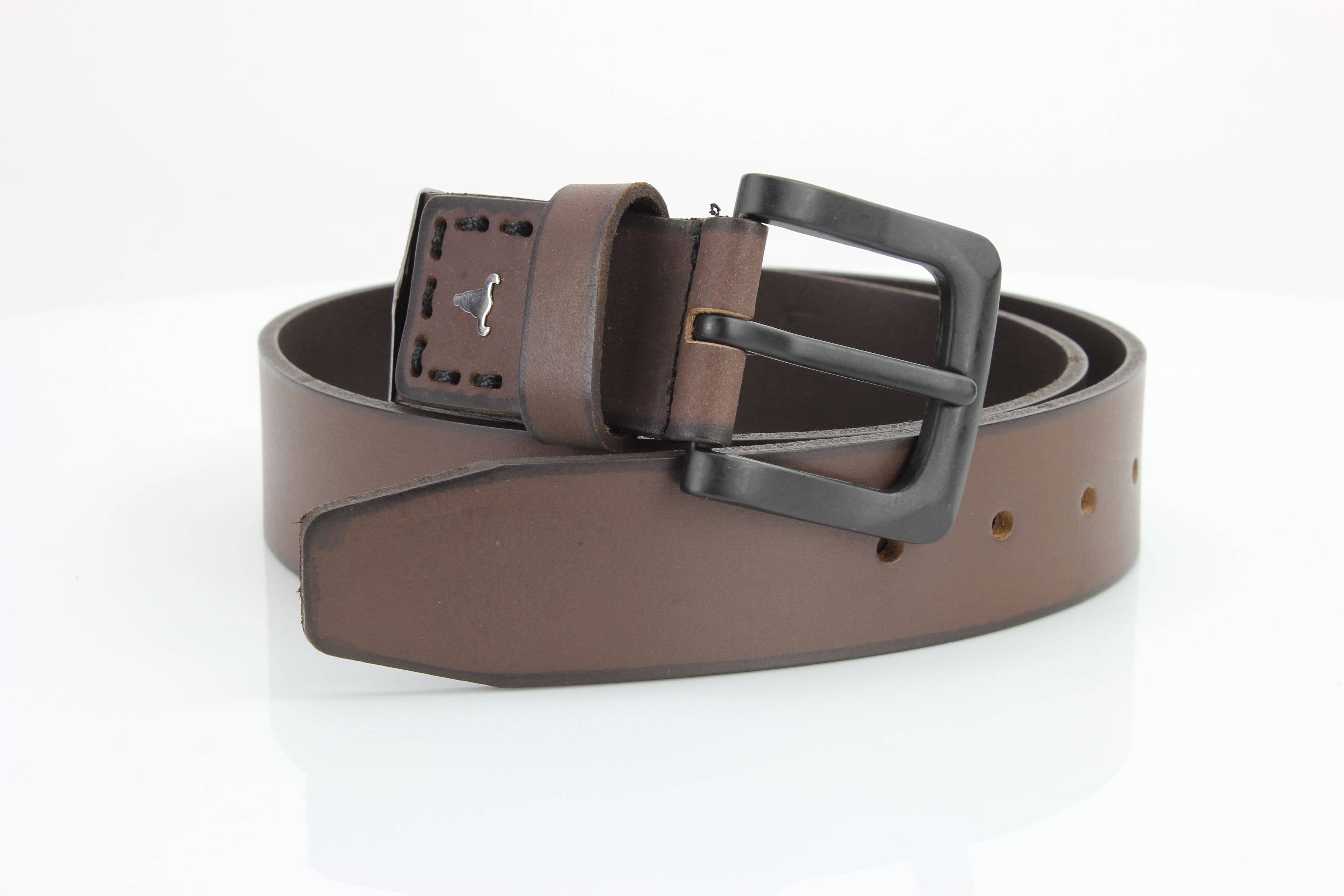 Leather Impressions Inc - Vente Ceinture – unisexe - Ceinture en cuir classique avec coutures fines et logo - ABB 01012