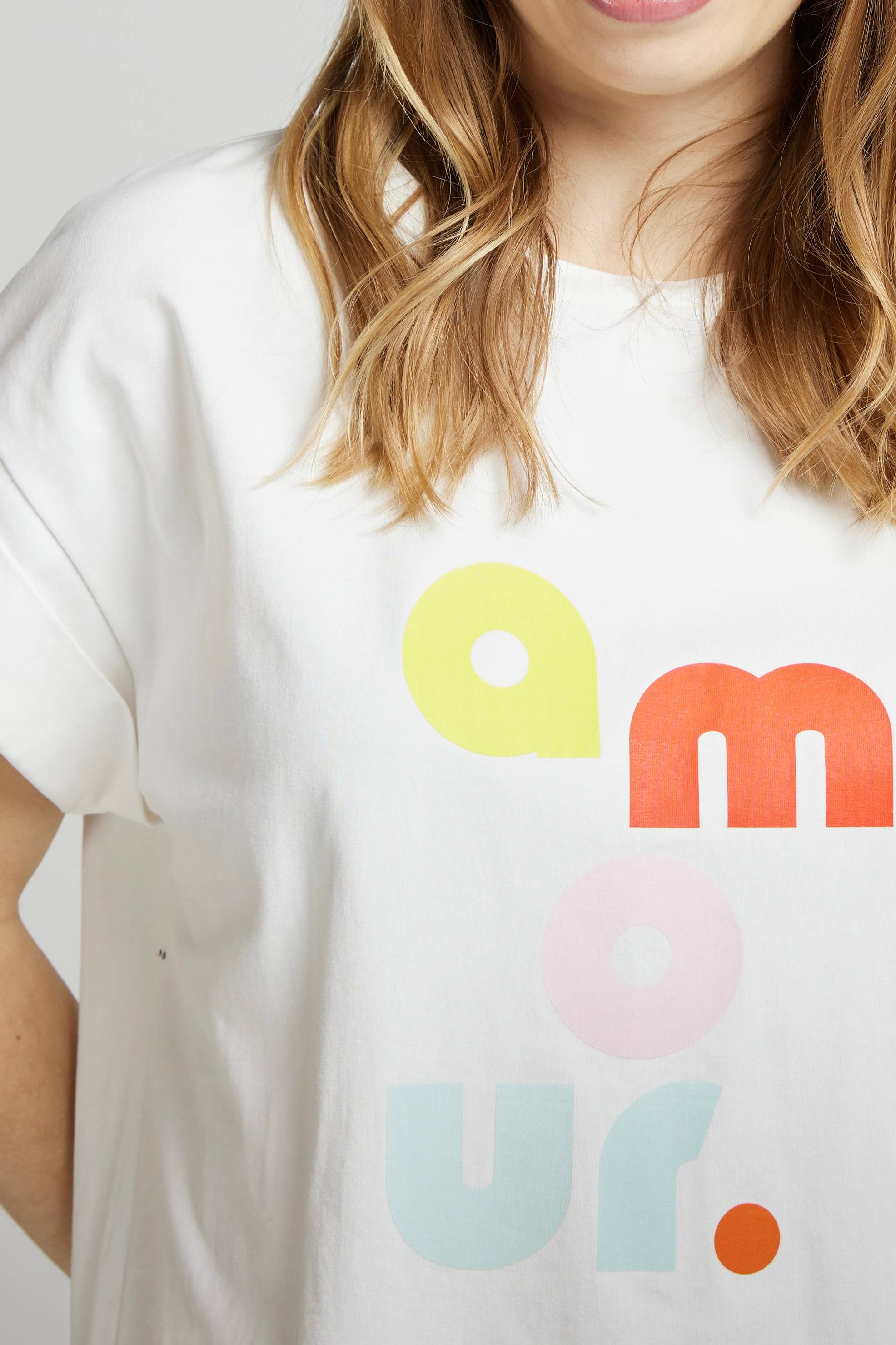 LOVE - Colorful white T-shirt for wholesale on Faire4