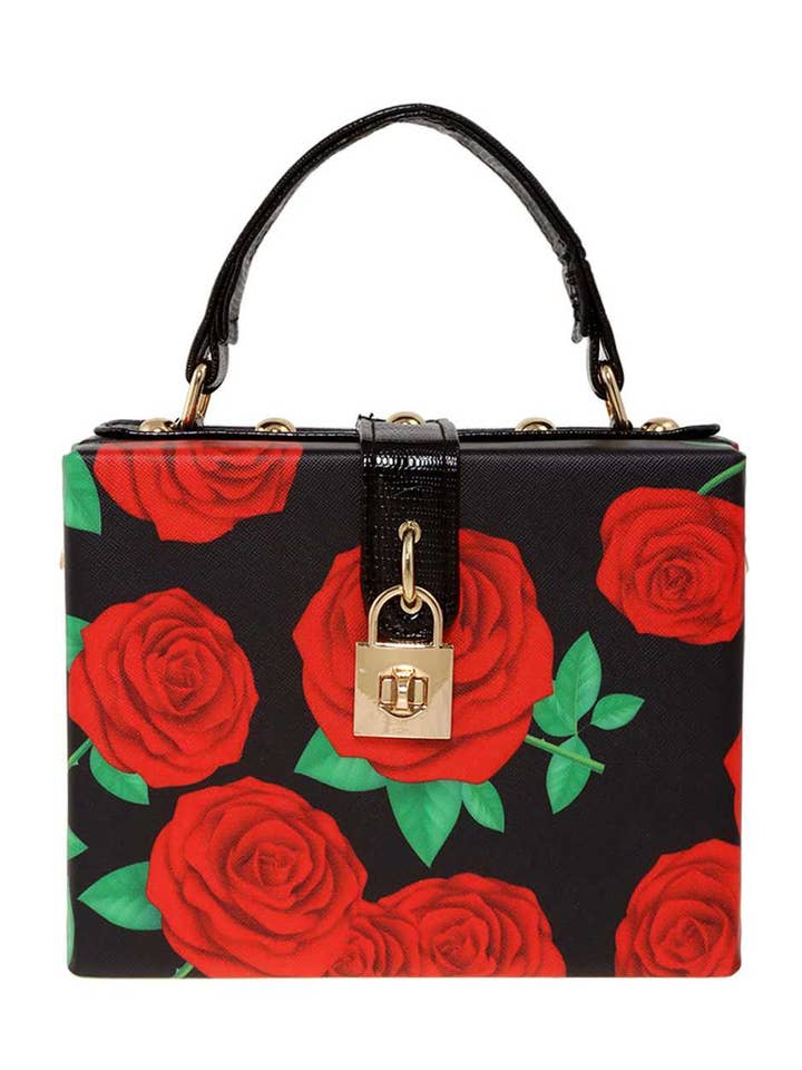 ROSE hangslot Accent rechthoekige handtas met harde koffer voor wholesale door Shop Neighbors