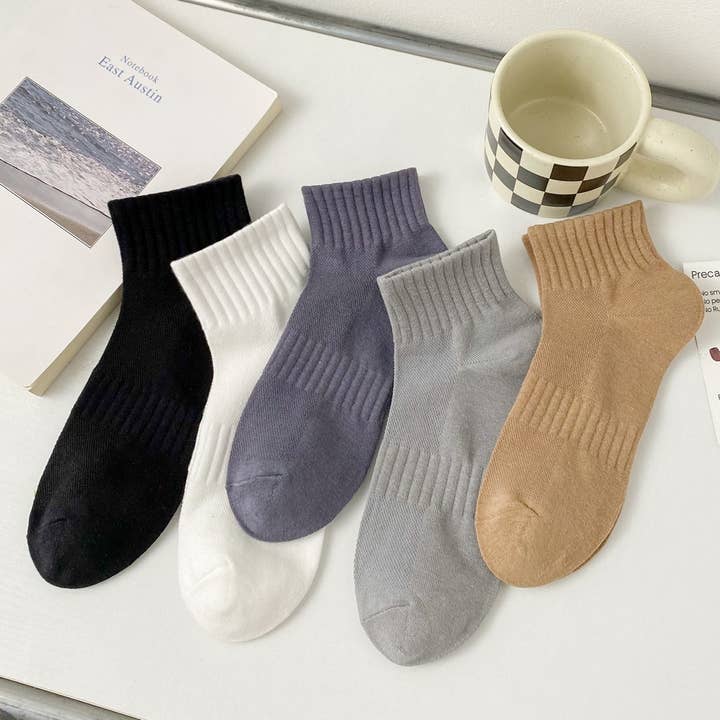 MEN'S BREATHABLE SWEAT-WICKING SPORTS BOAT SOCKS_CWMS2019 for wholesale by ACCITY