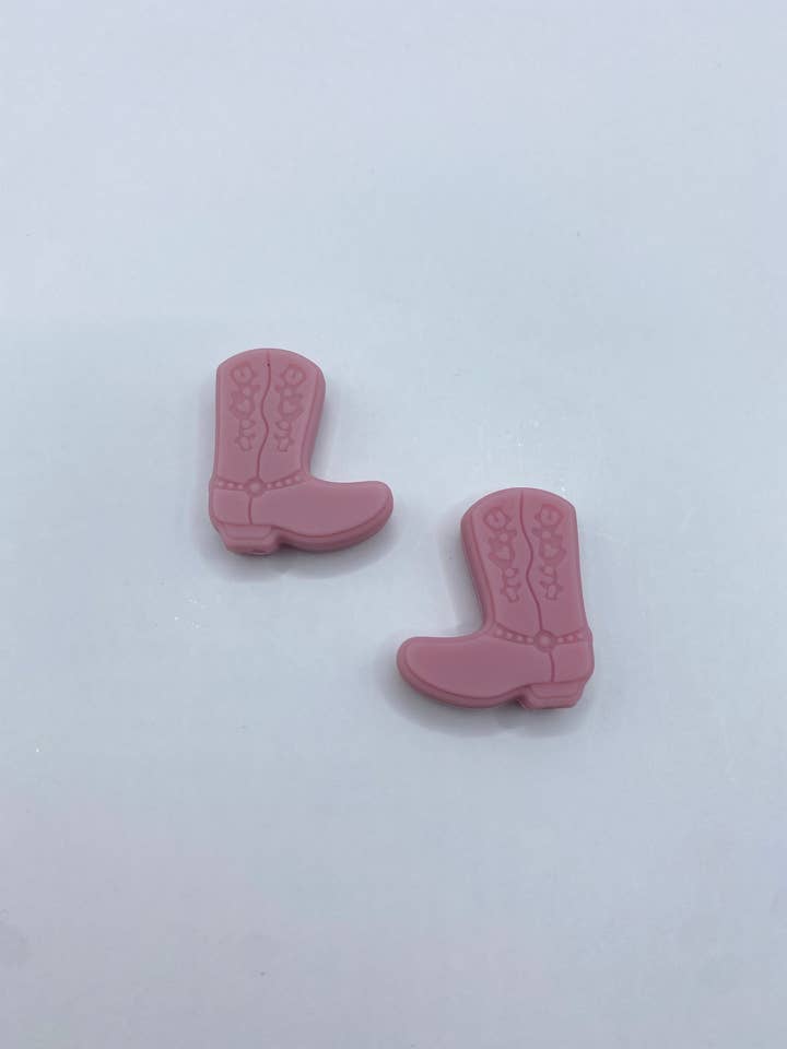 Cuentas Focales de Silicona Vaquero Rosa - 2 piezas para venta al por mayor de ASAP Craft Supplies