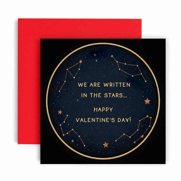 We are Written in the Stars Valentine’s Card for wholesale by Huxters