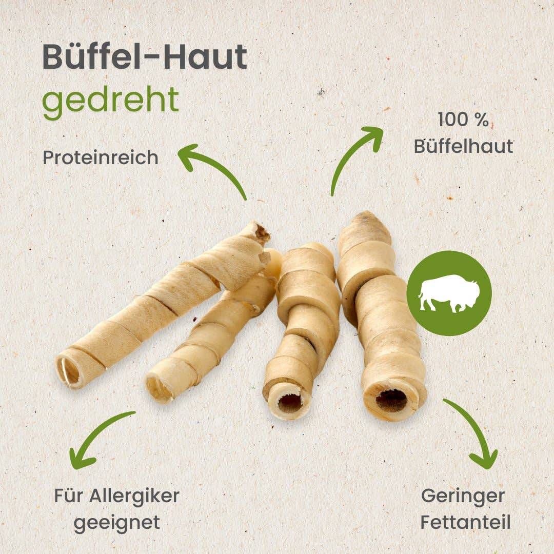 Kauartikel.com GmbH - Wholesale Pet Bone/Rawhide - Dog - buffalo skin, twisted3