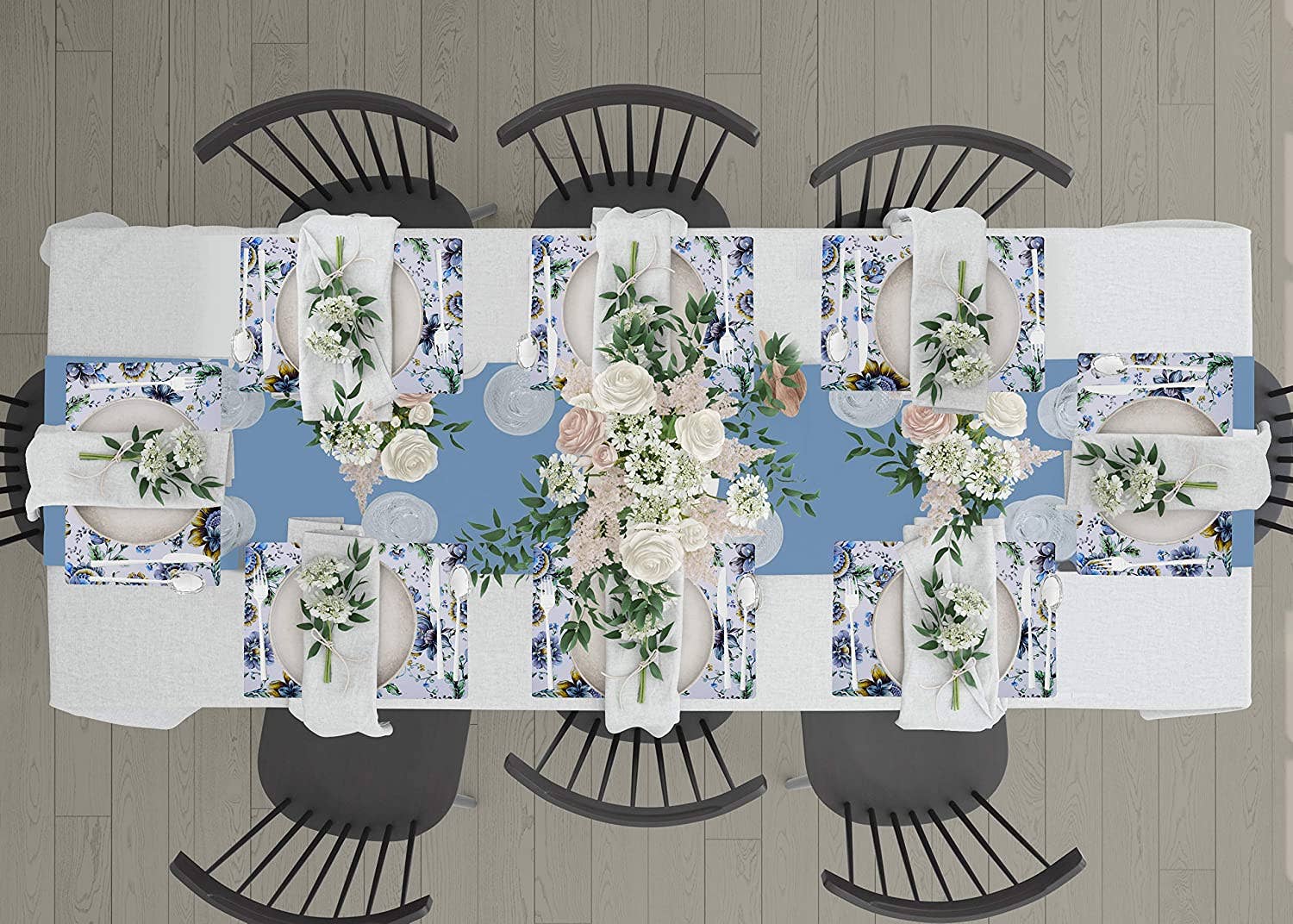 WEISS Set von 6 Platzsets mit Korkrücken, 12 „X17" für den Großhandel auf Faire6