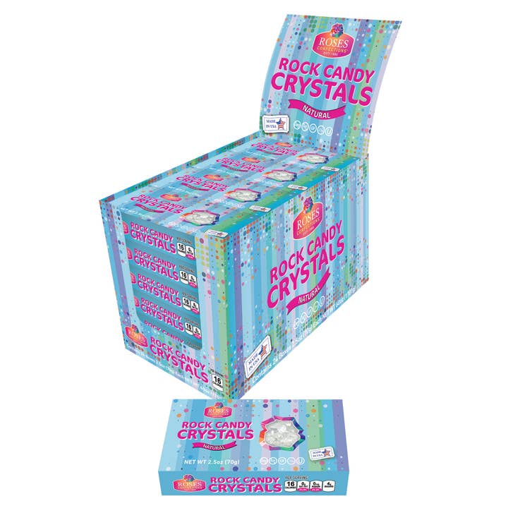 Grandpa Joe's Candy Shop - Wholesale Hard Candy - Rose's Natural Rock Candy Crystals 2.5oz, 24ct1