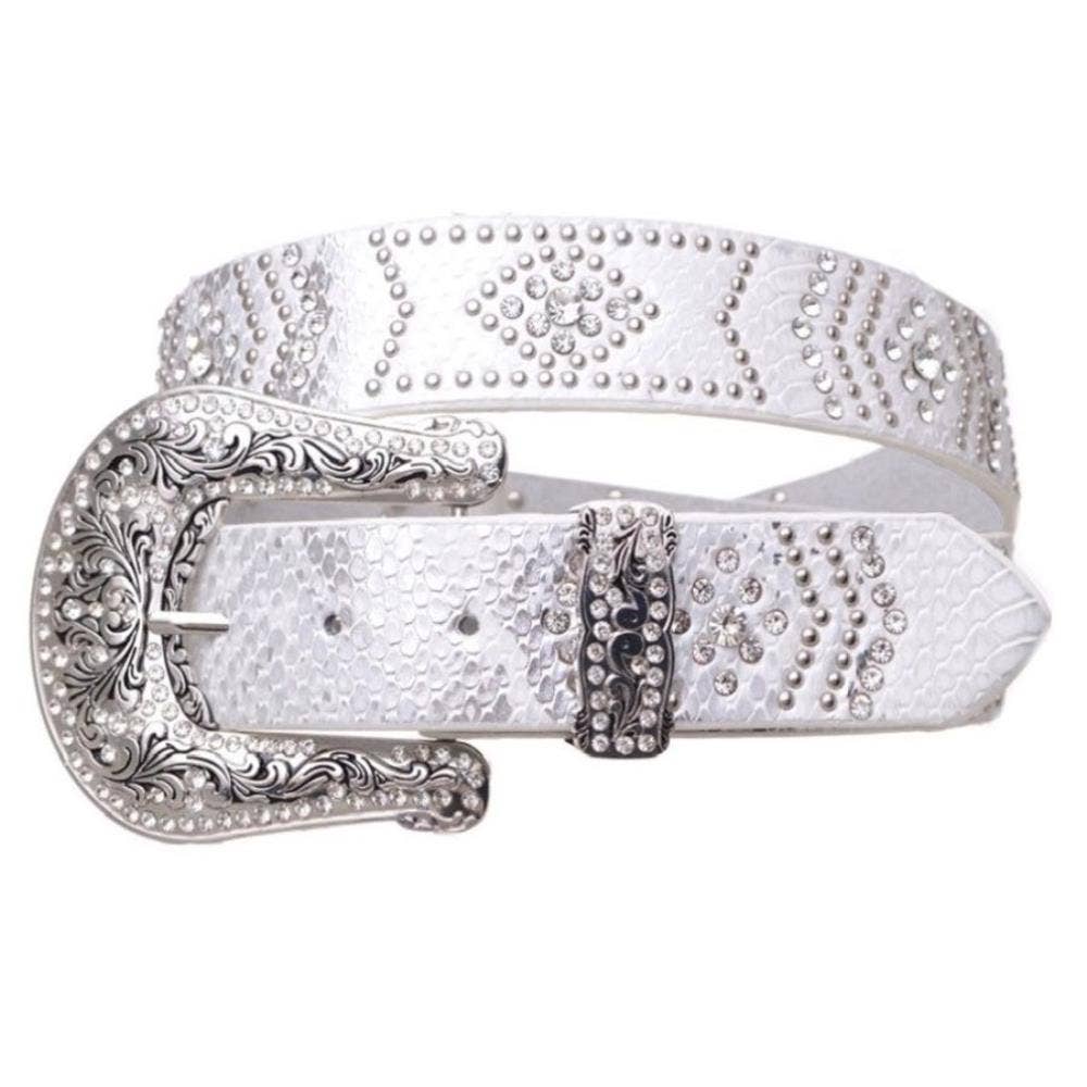 Paperdoll – wholesale Belt – Women's – WESTERN RHINESTONE LEATHER STUD BELT0