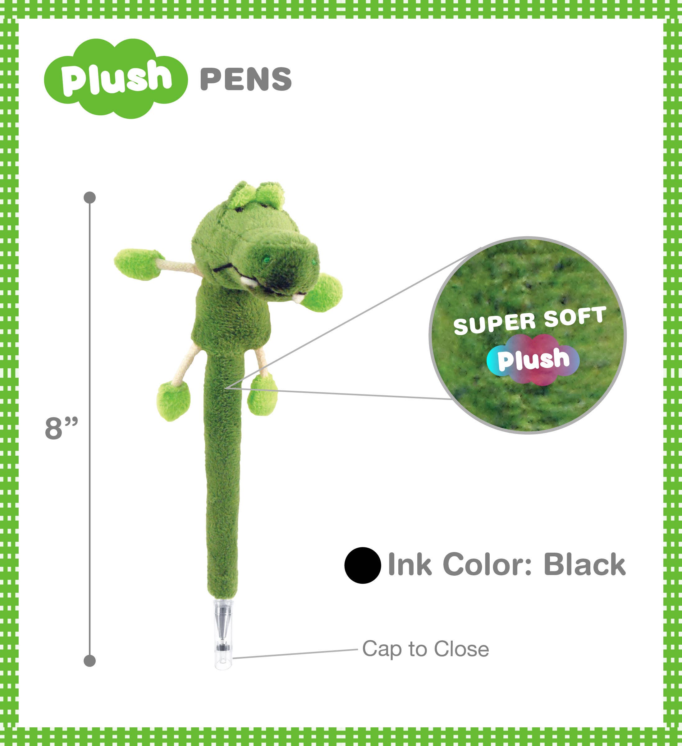 Cota Global – Engroshandel Plyslegetøj - Børn og baby – Plys Pen - Alligator1