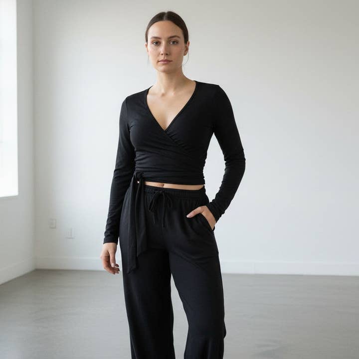 Cloud Nine Wrap Top for wholesale by DYM Athletics