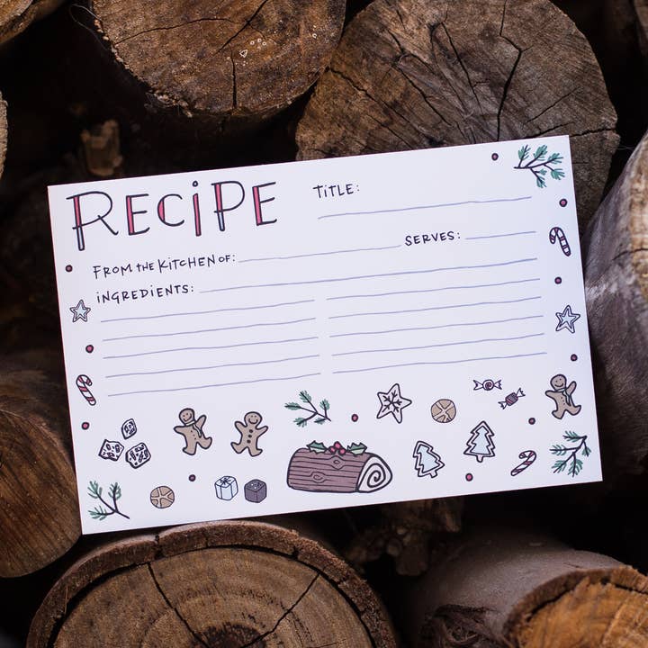 Lacelit | Stationery & Gifts by Kimberly Kuniko - Wholesale Recipe Card - Merry Recipe Cards Set2