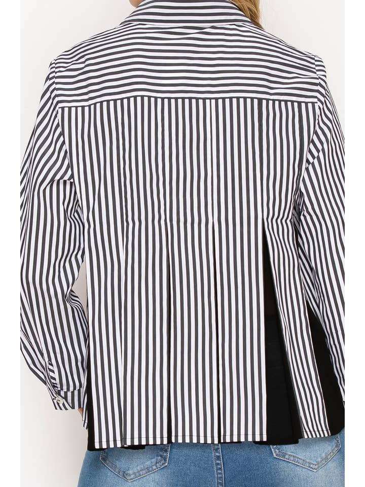 Joh Apparel - Wholesale Button Down Shirt - Women's - Jenn Shirt with Pleating Details8